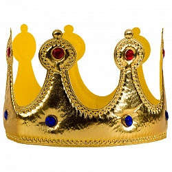 Корона золотая мягкая - интернет-магазин карнавальных костюмов ВМАСКАХ.РФ