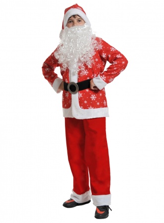 Санта Клаус ткань-плюш - интернет-магазин карнавальных костюмов ВМАСКАХ.РФ