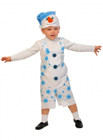 Снеговичок ткань-плюш - интернет-магазин карнавальных костюмов ВМАСКАХ.РФ