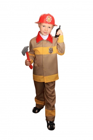 Карнавальный костюм детский Пожарник - интернет-магазин карнавальных костюмов ВМАСКАХ.РФ