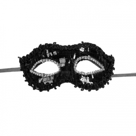 Карнавальная маска Венеция, цвет чёрный - интернет-магазин карнавальных костюмов ВМАСКАХ.РФ