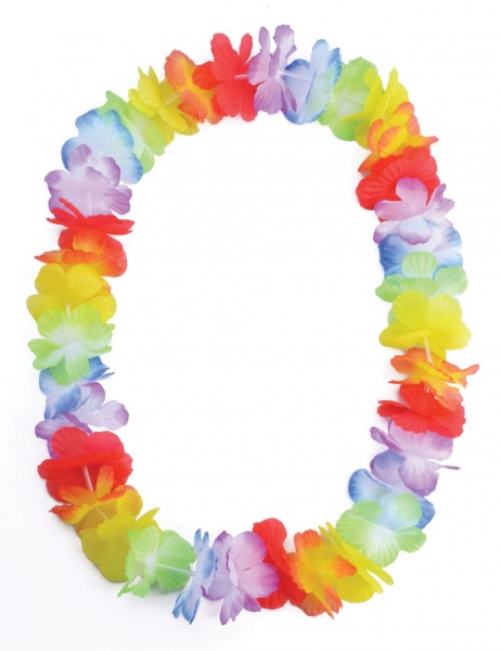 Гавайское ожерелье из шелковых цветков - интернет-магазин карнавальных костюмов ВМАСКАХ.РФ
