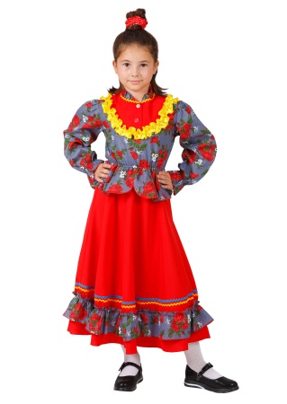 Карнавальный костюм детский Казачка девочка - интернет-магазин карнавальных костюмов ВМАСКАХ.РФ