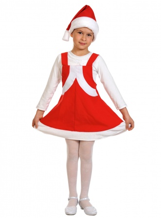 Мисс Санта ткань-плюш - интернет-магазин карнавальных костюмов ВМАСКАХ.РФ