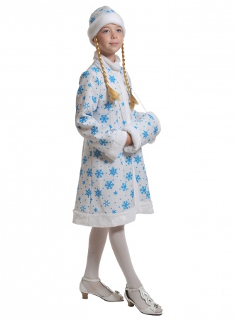 Снегурочка ткань-плюш белая - интернет-магазин карнавальных костюмов ВМАСКАХ.РФ