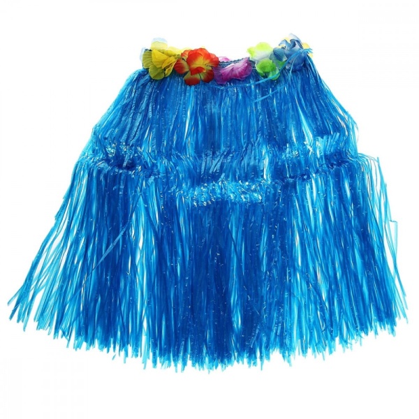 Гавайская юбка синяя - интернет-магазин карнавальных костюмов ВМАСКАХ.РФ