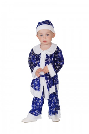 Карнавальный костюм детский Санта синий - интернет-магазин карнавальных костюмов ВМАСКАХ.РФ
