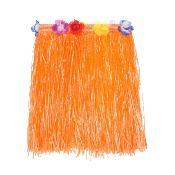 Гавайская юбка оранжевая - интернет-магазин карнавальных костюмов ВМАСКАХ.РФ