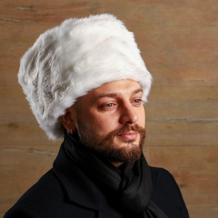 Карнавальная шляпа Папаха, цвет белый - интернет-магазин карнавальных костюмов ВМАСКАХ.РФ