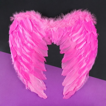 Крылья ангела, на резинке, цвет розовый - интернет-магазин карнавальных костюмов ВМАСКАХ.РФ