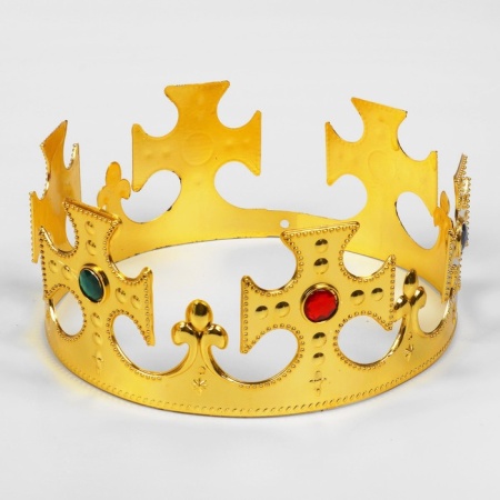 Корона для Царя золото 17х8 - интернет-магазин карнавальных костюмов ВМАСКАХ.РФ