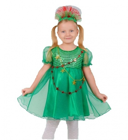 Карнавальный костюм детский Елочка зеленая - интернет-магазин карнавальных костюмов ВМАСКАХ.РФ