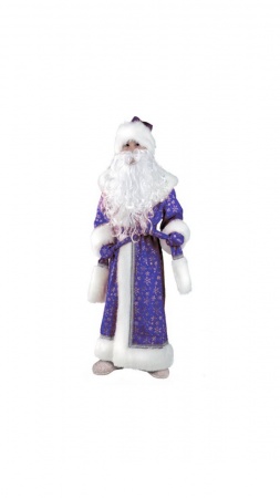 Карнавальный костюм Дед Мороз плюш синий  - интернет-магазин карнавальных костюмов ВМАСКАХ.РФ