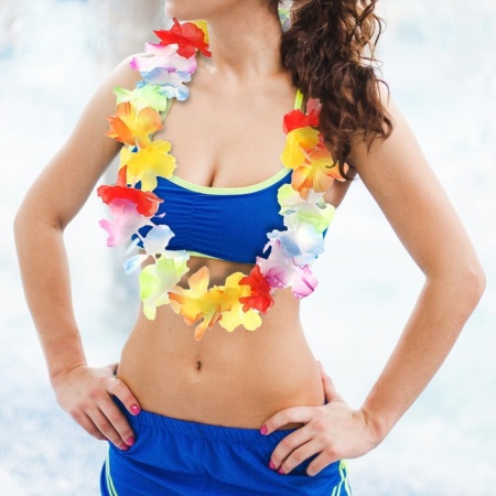 Карнавальное ожерелье Гавайское, многоцветное - интернет-магазин карнавальных костюмов ВМАСКАХ.РФ