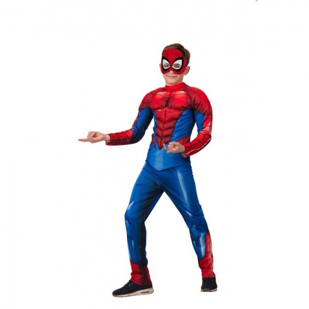 Карнавальный костюм Человек Паук с мускулами новый принт - интернет-магазин карнавальных костюмов ВМАСКАХ.РФ