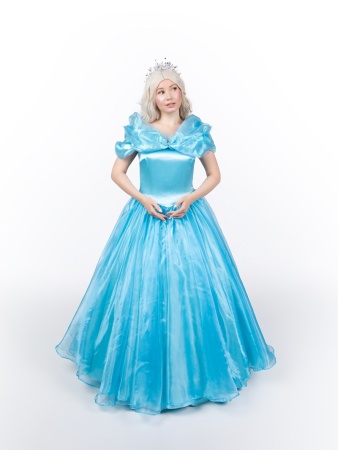 Костюм принцессы в голубом платье взрослый - интернет-магазин карнавальных костюмов ВМАСКАХ.РФ