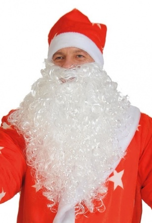 Борода Дед Мороз большая - интернет-магазин карнавальных костюмов ВМАСКАХ.РФ