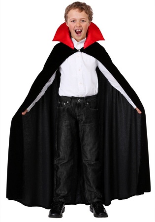 Накидка Дракула с красным воротником детская - интернет-магазин карнавальных костюмов ВМАСКАХ.РФ