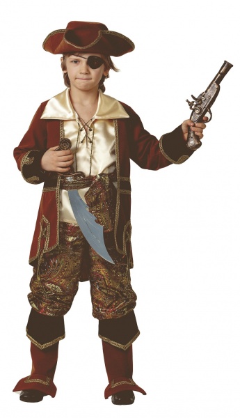 Карнавальный костюм Капитан Пиратов коричневый - интернет-магазин карнавальных костюмов ВМАСКАХ.РФ