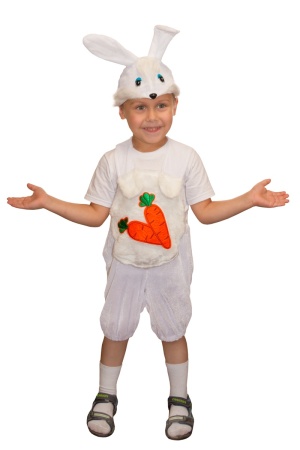 Карнавальный костюм детский Зайчик с морковкой - интернет-магазин карнавальных костюмов ВМАСКАХ.РФ
