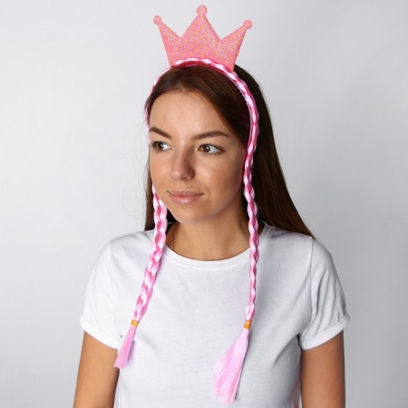 Косички на ободке «Корона» - интернет-магазин карнавальных костюмов ВМАСКАХ.РФ
