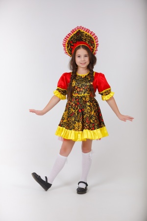 Карнавальный костюм детский Хохлома девочка - интернет-магазин карнавальных костюмов ВМАСКАХ.РФ