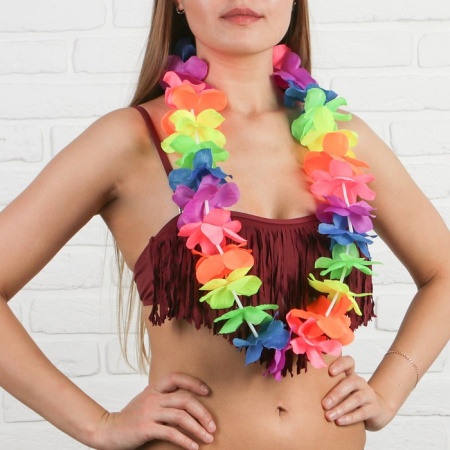 Гавайское ожерелье «Цветочное ассорти» - интернет-магазин карнавальных костюмов ВМАСКАХ.РФ
