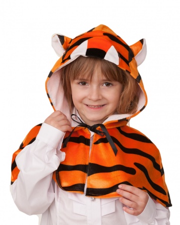 Карнавальный костюм Тигр (накидка с капюшоном) - интернет-магазин карнавальных костюмов ВМАСКАХ.РФ