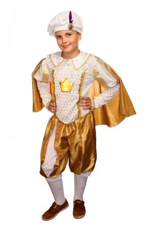 Карнавальный костюм Принц золотой - интернет-магазин карнавальных костюмов ВМАСКАХ.РФ