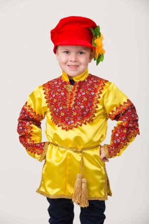 Русский народный костюм Мирослав желтый   - интернет-магазин карнавальных костюмов ВМАСКАХ.РФ