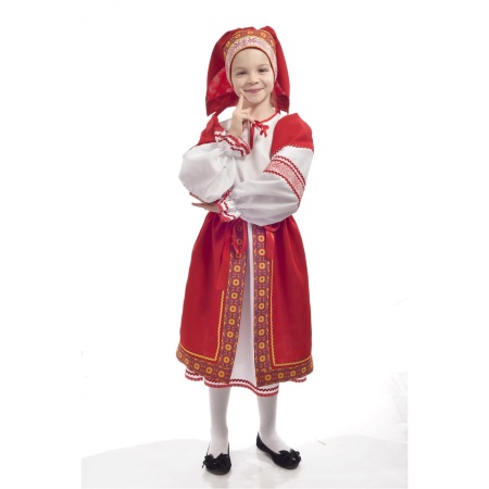 Русский народный костюм с красной поневой - интернет-магазин карнавальных костюмов ВМАСКАХ.РФ
