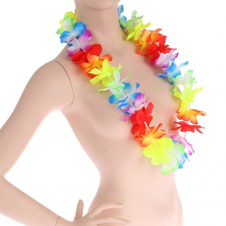 Гавайское ожерелье "Радуга цветов" - интернет-магазин карнавальных костюмов ВМАСКАХ.РФ