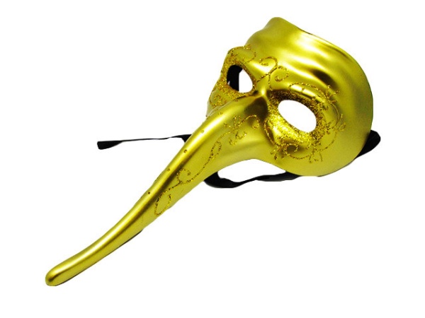 Маска венецианская золото - интернет-магазин карнавальных костюмов ВМАСКАХ.РФ