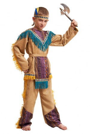 Карнавальный костюм детский Индеец-мальчик - интернет-магазин карнавальных костюмов ВМАСКАХ.РФ