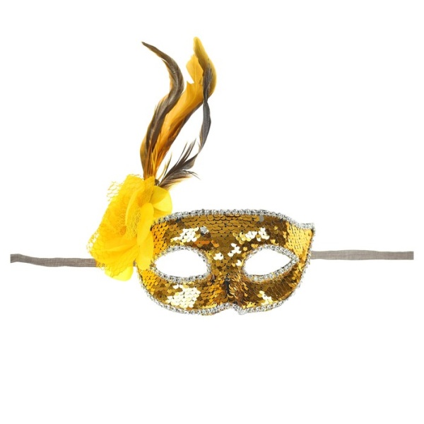 Карнавальная маска Венеция, цвет золотой - интернет-магазин карнавальных костюмов ВМАСКАХ.РФ