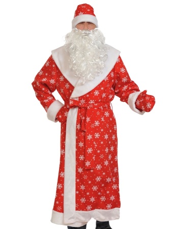 Дед Мороз ткань-плюш лайт красный - интернет-магазин карнавальных костюмов ВМАСКАХ.РФ