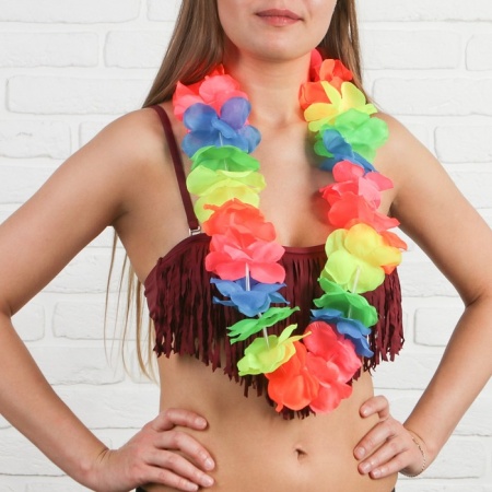 Гавайское ожерелье «Цветочная фантазия» - интернет-магазин карнавальных костюмов ВМАСКАХ.РФ
