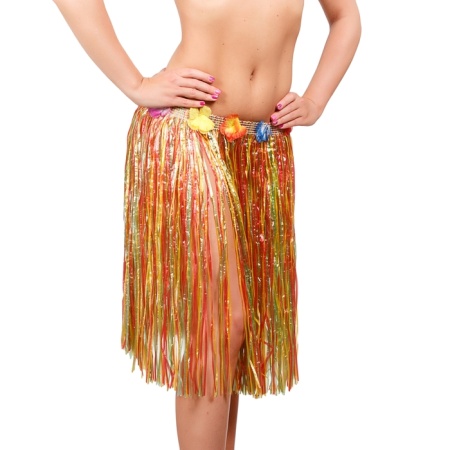 Гавайская юбка, разноцветная - интернет-магазин карнавальных костюмов ВМАСКАХ.РФ
