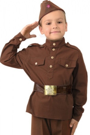 Карнавальный костюм Солдат коричневый - интернет-магазин карнавальных костюмов ВМАСКАХ.РФ