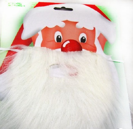 Борода Деда Мороза 12 см - интернет-магазин карнавальных костюмов ВМАСКАХ.РФ