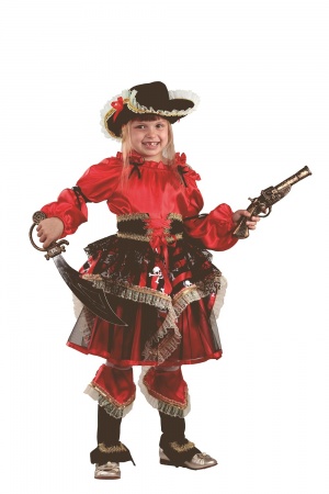 Карнавальный костюм Пиратка красная - интернет-магазин карнавальных костюмов ВМАСКАХ.РФ