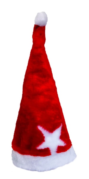 Колпак мех красный со звездой - интернет-магазин карнавальных костюмов ВМАСКАХ.РФ
