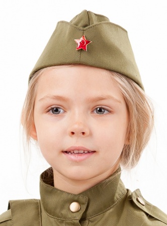 Пилотка солдата хлопок детская - интернет-магазин карнавальных костюмов ВМАСКАХ.РФ