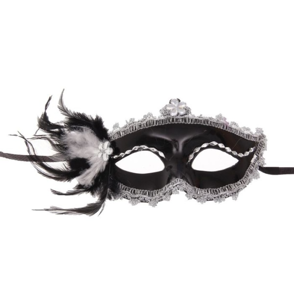 Карнавальная маска Мгла, с перьями - интернет-магазин карнавальных костюмов ВМАСКАХ.РФ