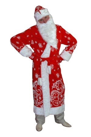 Карнавальный костюм взрослый Дед Мороз 2 мех купон - интернет-магазин карнавальных костюмов ВМАСКАХ.РФ