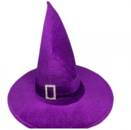 Колпак ведьмы велюр фиолетовый - интернет-магазин карнавальных костюмов ВМАСКАХ.РФ