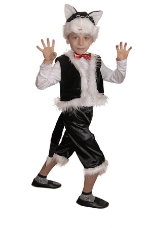 Карнавальный костюм детский Котик черный - интернет-магазин карнавальных костюмов ВМАСКАХ.РФ