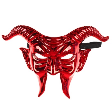 Карнавальная маска Дьявол, цвет красный - интернет-магазин карнавальных костюмов ВМАСКАХ.РФ