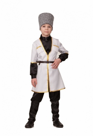 Национальный костюм Кавказский мальчик белый - интернет-магазин карнавальных костюмов ВМАСКАХ.РФ