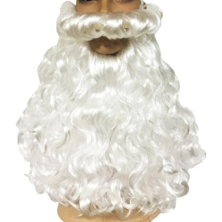 Борода Деда Мороза густая люкс 40см - интернет-магазин карнавальных костюмов ВМАСКАХ.РФ